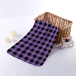 Purple And Black Buffalo Check Print Towel
