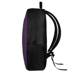 Purple And Black Checkered Pattern Print 17 Inch Backpack
