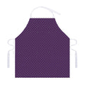 Purple And Black Checkered Pattern Print Adjustable Apron