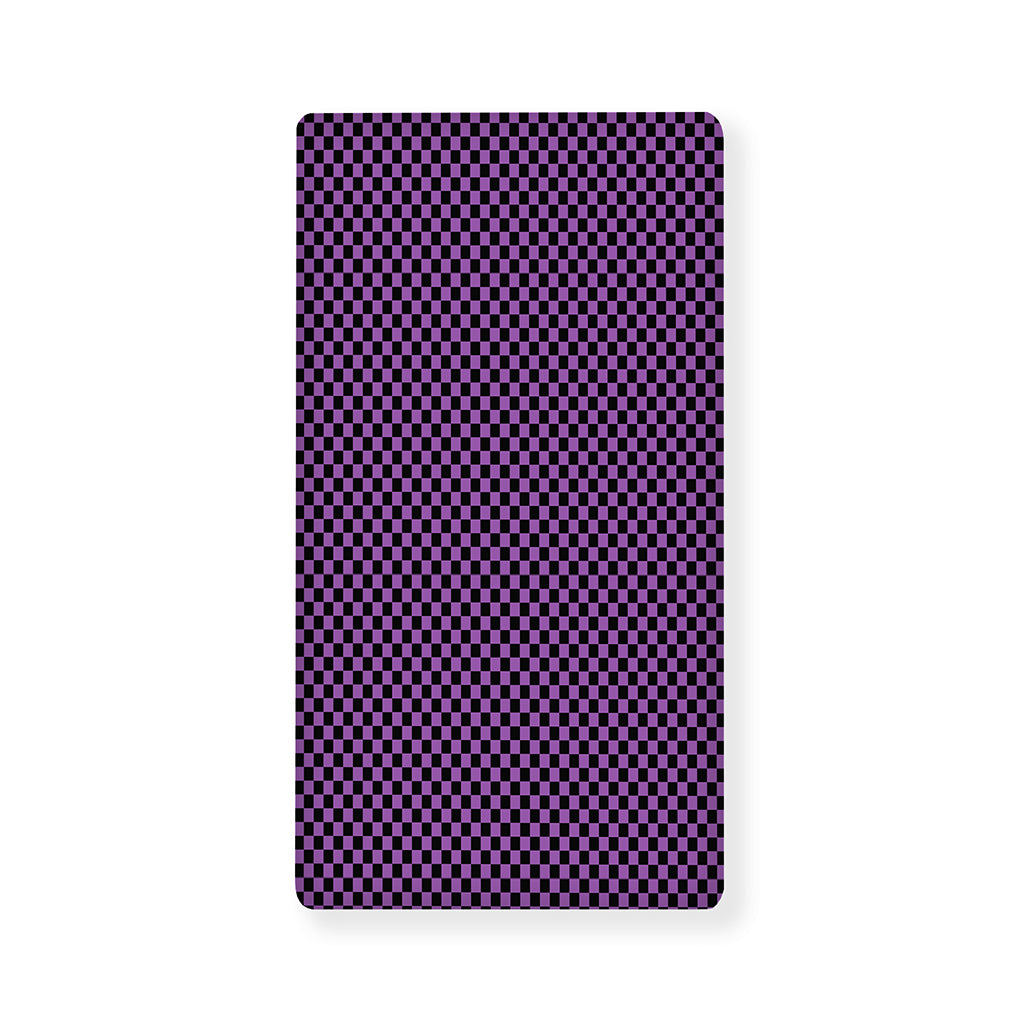 Purple And Black Checkered Pattern Print Baby Crib Sheet
