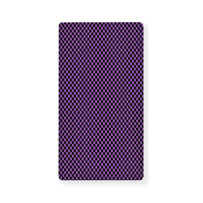 Purple And Black Checkered Pattern Print Baby Crib Sheet