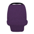 Purple And Black Checkered Pattern Print Baby Seat Cover
