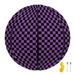 Purple And Black Checkered Pattern Print Basketball