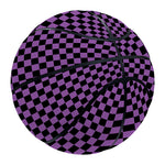 Purple And Black Checkered Pattern Print Basketball