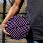 Purple And Black Checkered Pattern Print Basketball