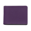Purple And Black Checkered Pattern Print Bifold Wallet