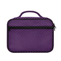 Purple And Black Checkered Pattern Print Briefcase Bible Bag