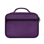 Purple And Black Checkered Pattern Print Briefcase Bible Bag