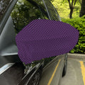 Purple And Black Checkered Pattern Print Car Side Mirror Covers