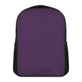 Purple And Black Checkered Pattern Print Casual Backpack