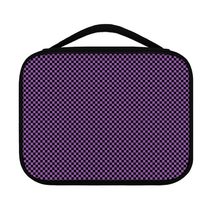 Purple And Black Checkered Pattern Print Classic Bible Case