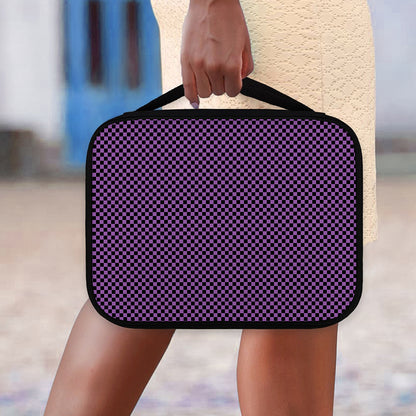 Purple And Black Checkered Pattern Print Classic Bible Case