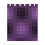 Purple And Black Checkered Pattern Print Curtain