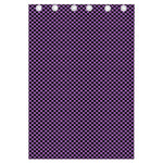 Purple And Black Checkered Pattern Print Curtain