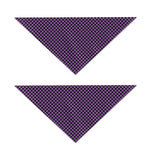 Purple And Black Checkered Pattern Print Dog Bandana