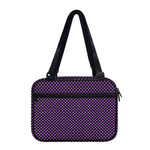 Purple And Black Checkered Pattern Print Double Strap Bible Bag