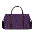 Purple And Black Checkered Pattern Print Duffel Bag