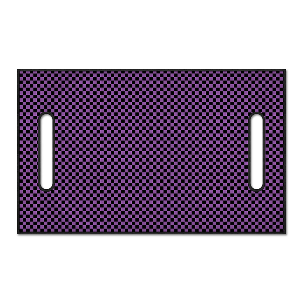 Purple And Black Checkered Pattern Print Golf Cart Seat Cover