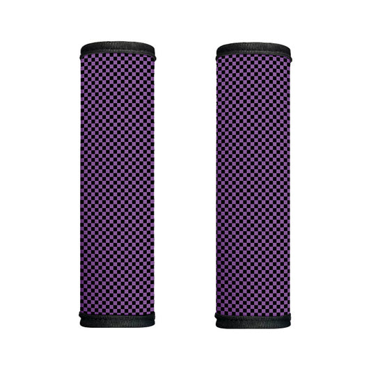 Purple And Black Checkered Pattern Print Handle Covers