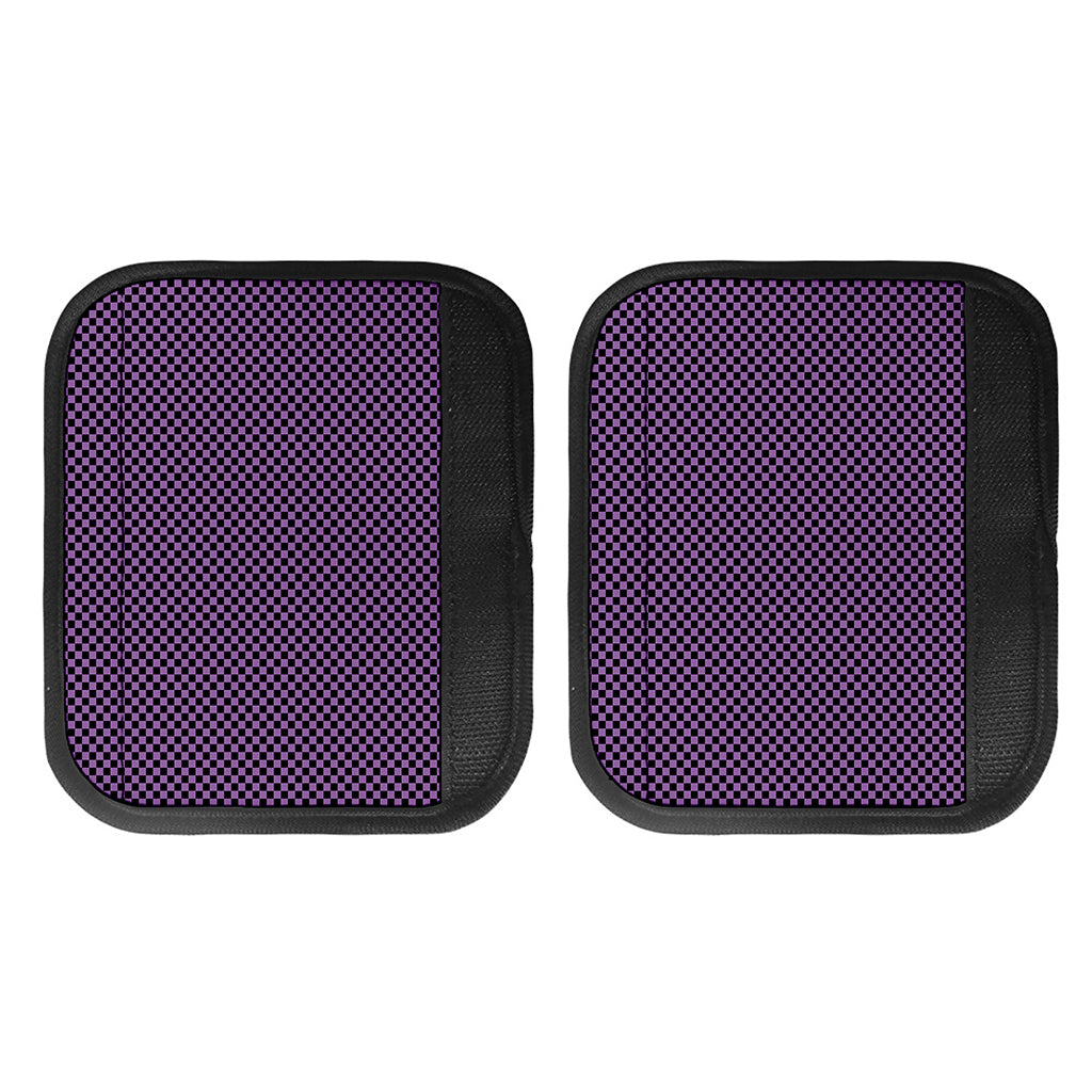 Purple And Black Checkered Pattern Print Handle Covers