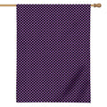 Purple And Black Checkered Pattern Print House Flag