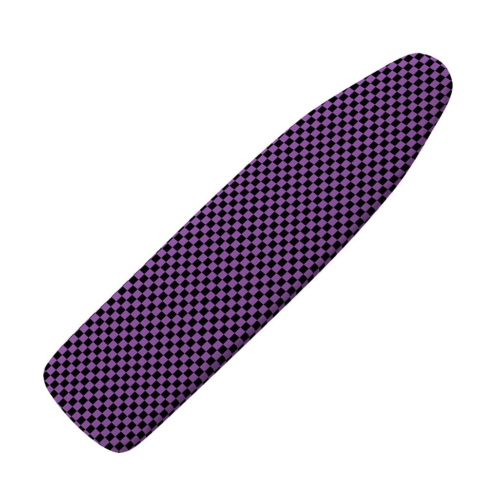 Purple And Black Checkered Pattern Print Ironing Board Cover