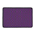 Purple And Black Checkered Pattern Print Kitchen Mat