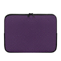 Purple And Black Checkered Pattern Print Laptop Sleeve