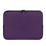 Purple And Black Checkered Pattern Print Laptop Sleeve