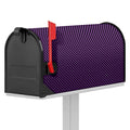 Purple And Black Checkered Pattern Print Mailbox Cover