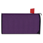 Purple And Black Checkered Pattern Print Mailbox Cover
