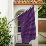 Purple And Black Checkered Pattern Print Polyester Flag