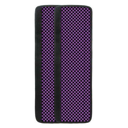 Purple And Black Checkered Pattern Print Refrigerator Handle Covers