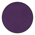 Purple And Black Checkered Pattern Print Round Floor Mat