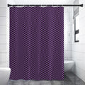 Purple And Black Checkered Pattern Print Shower Curtain