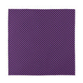 Purple And Black Checkered Pattern Print Silk Bandana