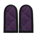 Purple And Black Checkered Pattern Print Skillet Handle Cover
