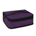 Purple And Black Checkered Pattern Print Small Lunch Bag