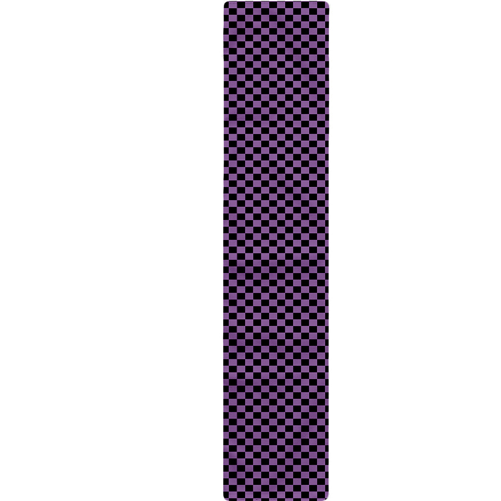 Purple And Black Checkered Pattern Print Table Runner