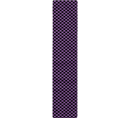 Purple And Black Checkered Pattern Print Table Runner