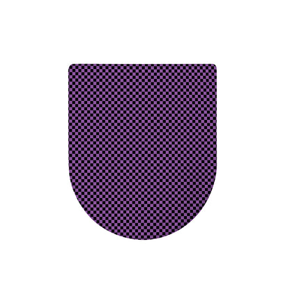 Purple And Black Checkered Pattern Print Toilet Lid Cover