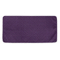 Purple And Black Checkered Pattern Print Towel