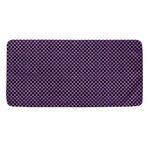 Purple And Black Checkered Pattern Print Towel