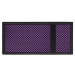 Purple And Black Checkered Pattern Print Trifold Wallet