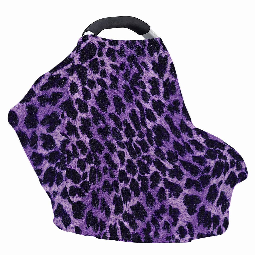 Purple And Black Cheetah Print Baby Seat Cover