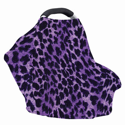 Purple And Black Cheetah Print Baby Seat Cover
