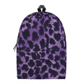 Purple And Black Cheetah Print School Backpack