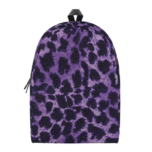 Purple And Black Cheetah Print Backpack