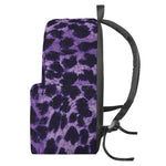 Purple And Black Cheetah Print Backpack