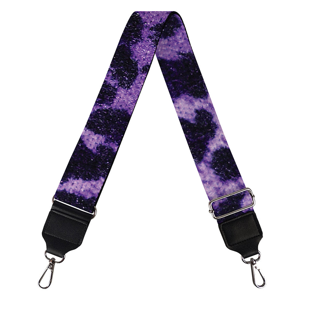 Purple And Black Cheetah Print Bag Strap